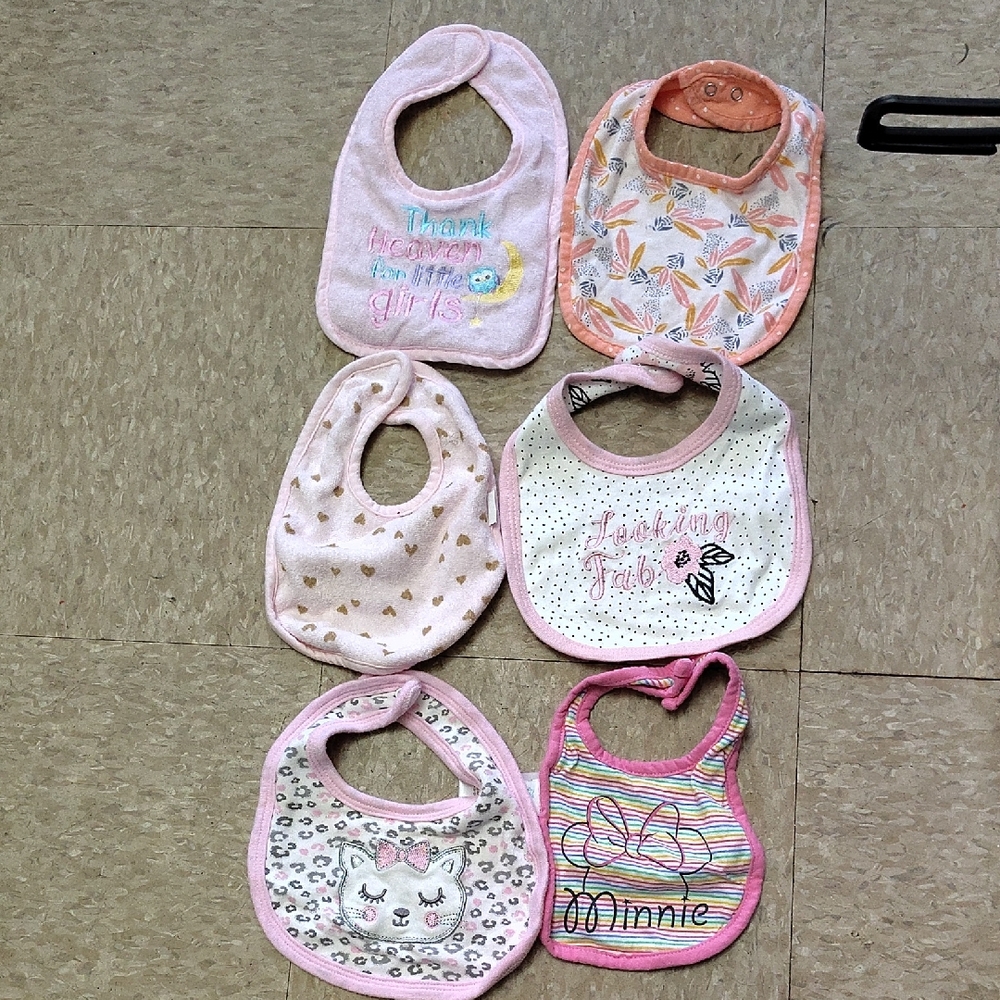 Cute Baby Bibs Collection - Pink, White, and Multicolor